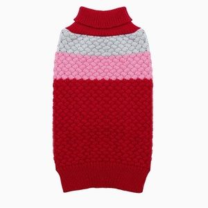 🐶Sweaters for small dogs, high neck, knitted sweater for puppies, red, XS🐶